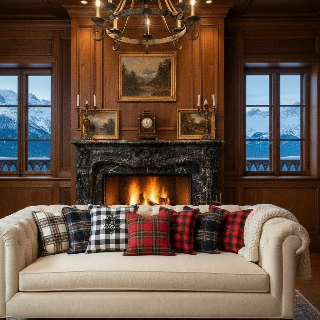 MONTROSE TARTAN PILLOW BLACK