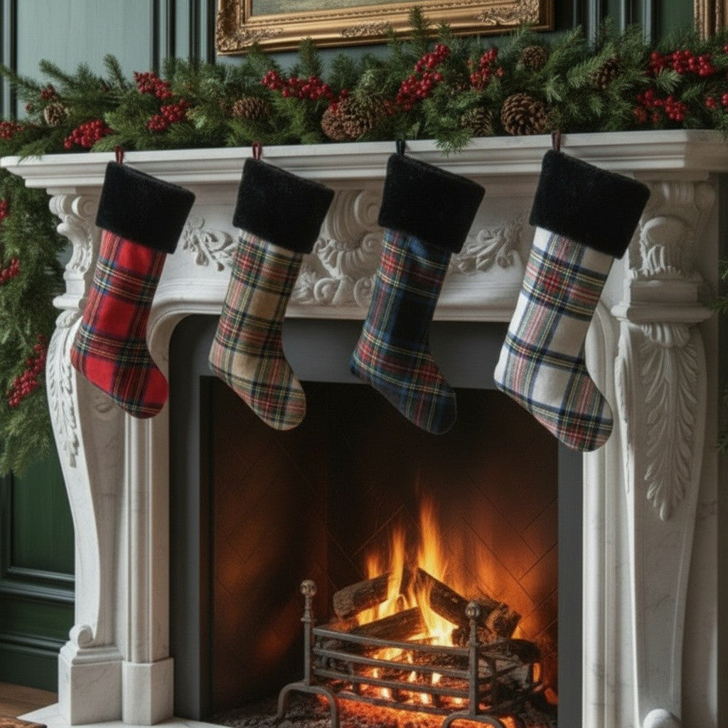 ST. ANDREWS TARTAN STOCKING WHITE