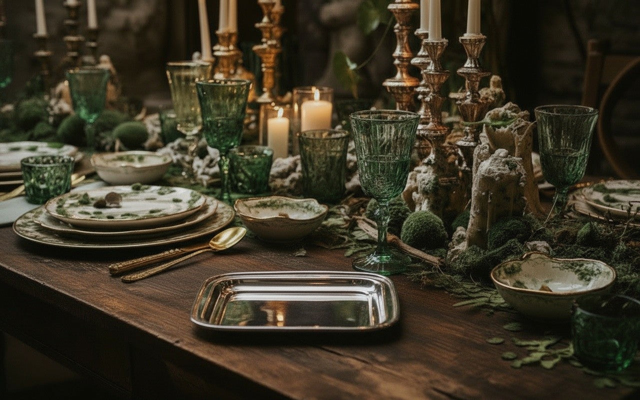 SILVER PLATED HIGH GROVE TRAY