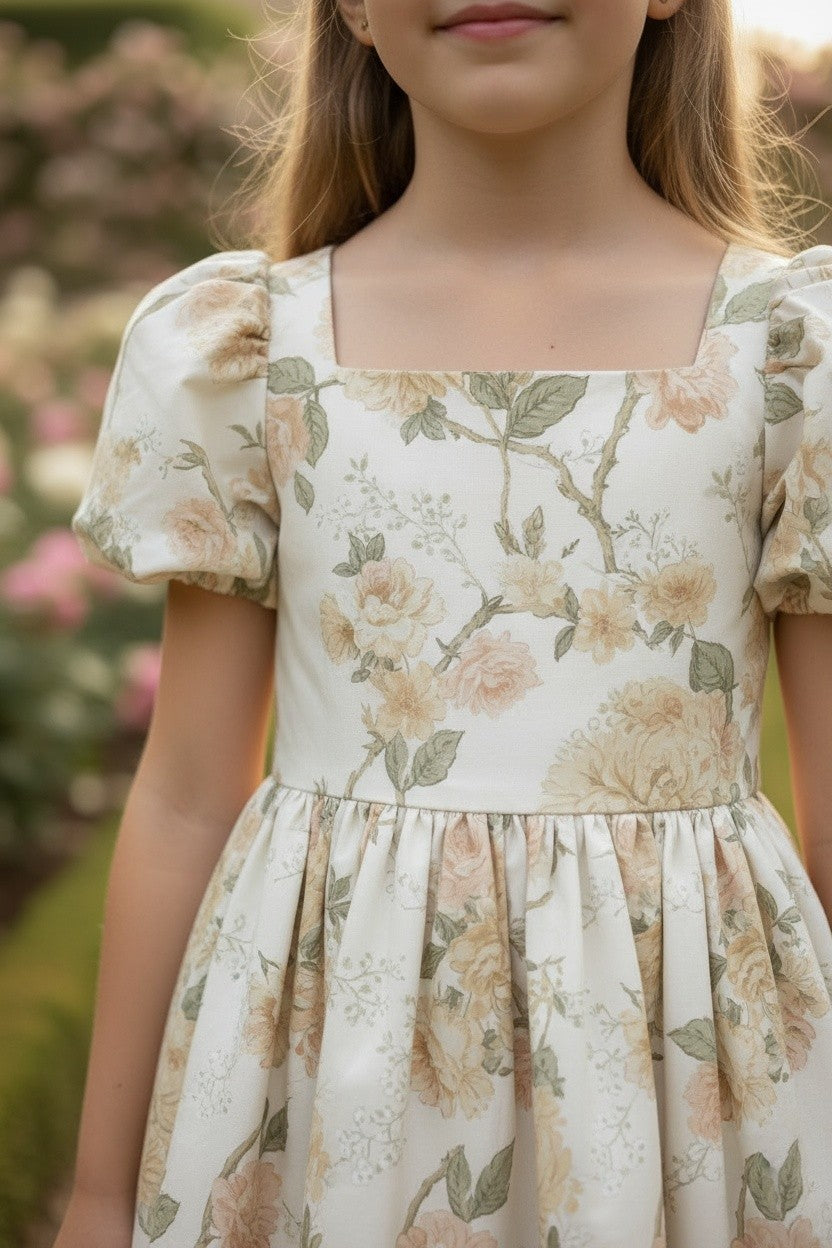 ARIELLE DRESS IVORY FLORAL
