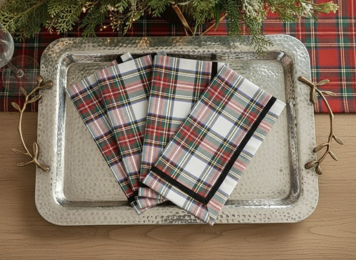 STEWART TARTAN NAPKIN SET OF 4