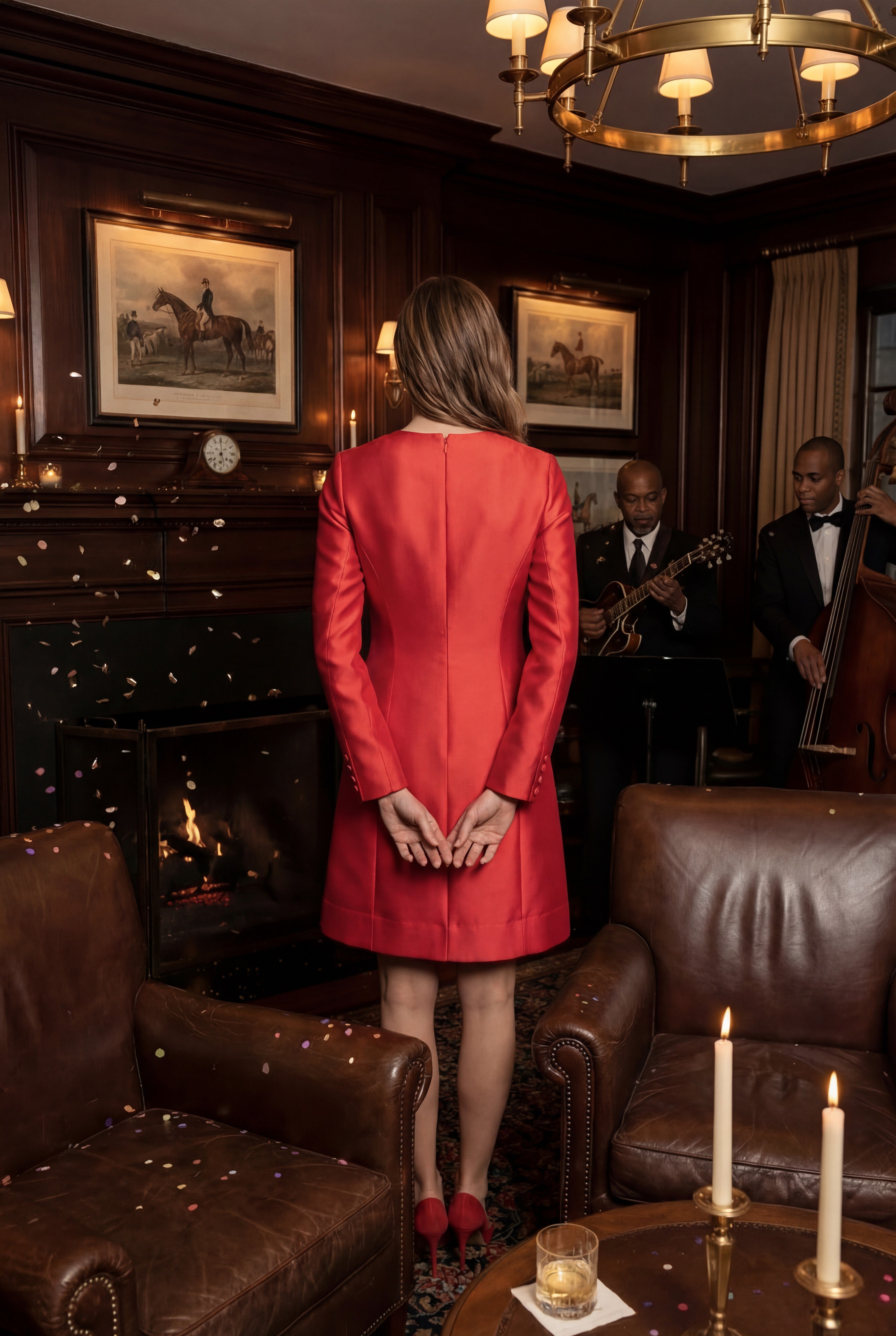 CALISTA DRESS CRIMSON