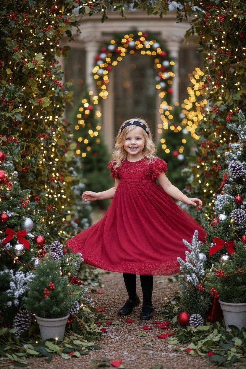 ADRIANA DRESS CRIMSON