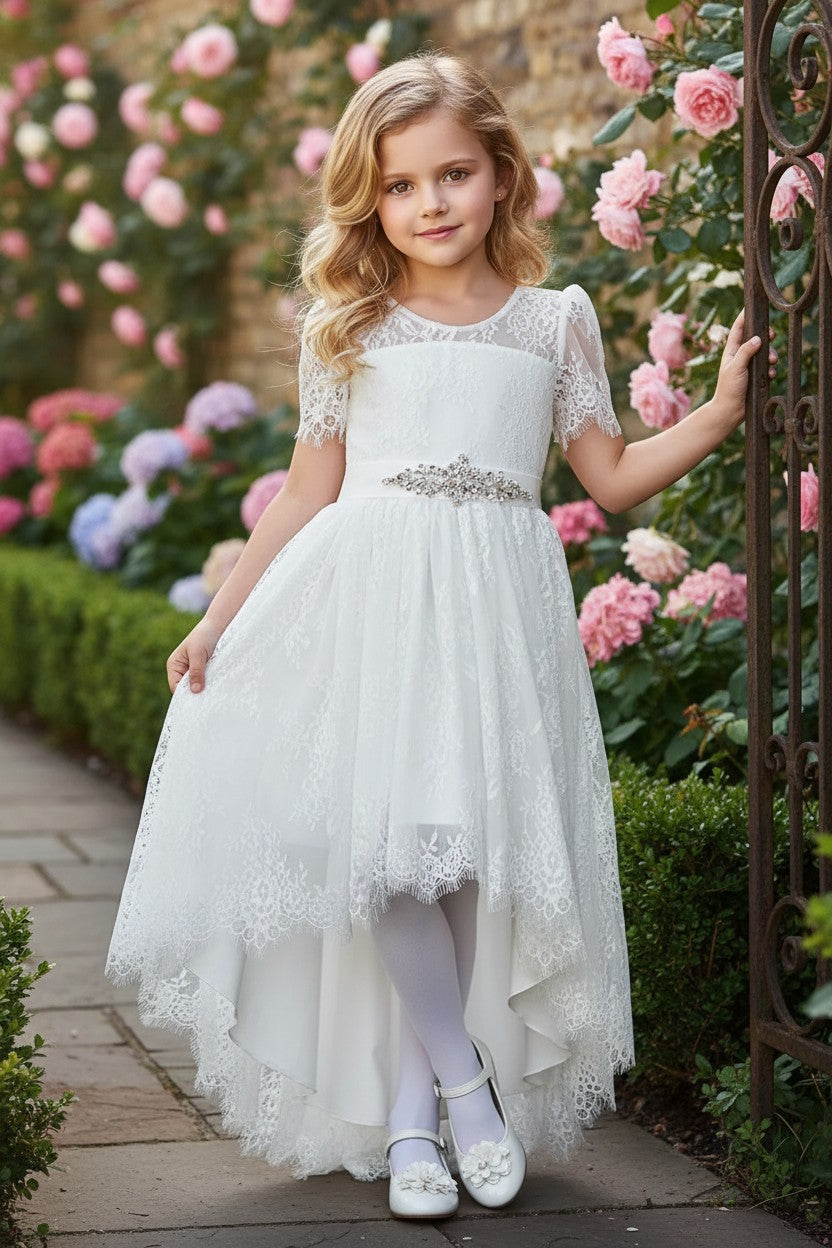 AINSLEY DRESS & BELT SET WHITE