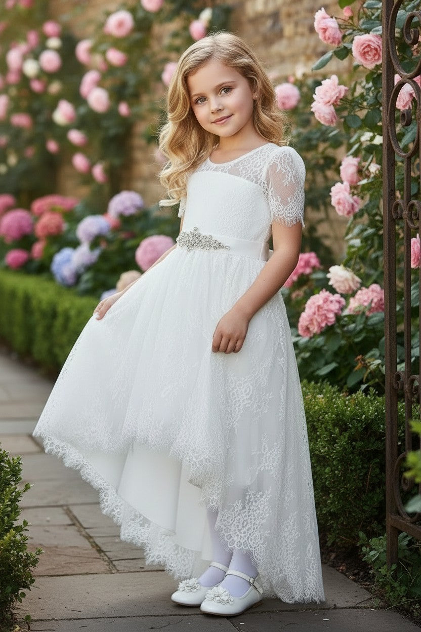 AINSLEY DRESS & BELT SET WHITE