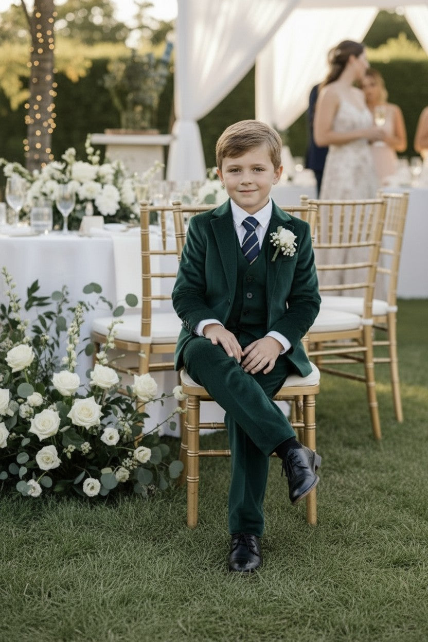 HANOVER EMERALD VELVET 3PC. SUIT