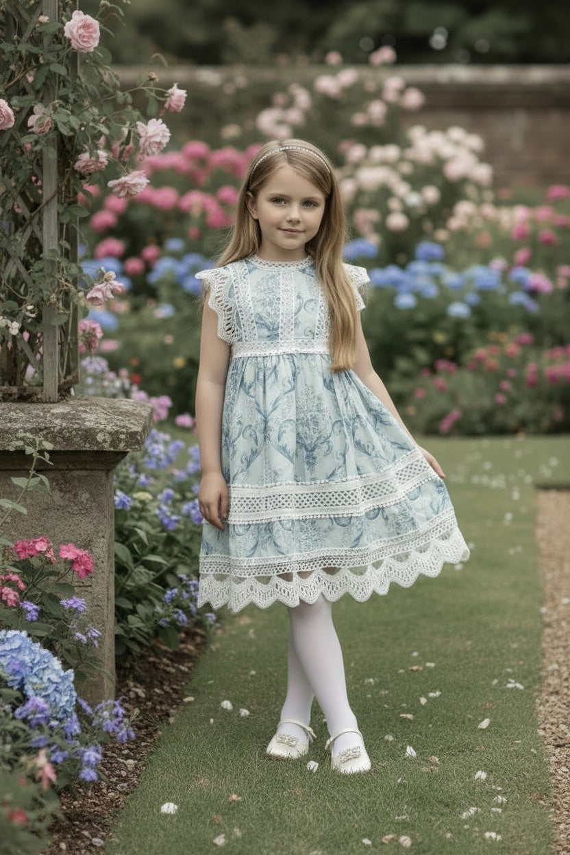 EVERLY DRESS BLUE FLORAL