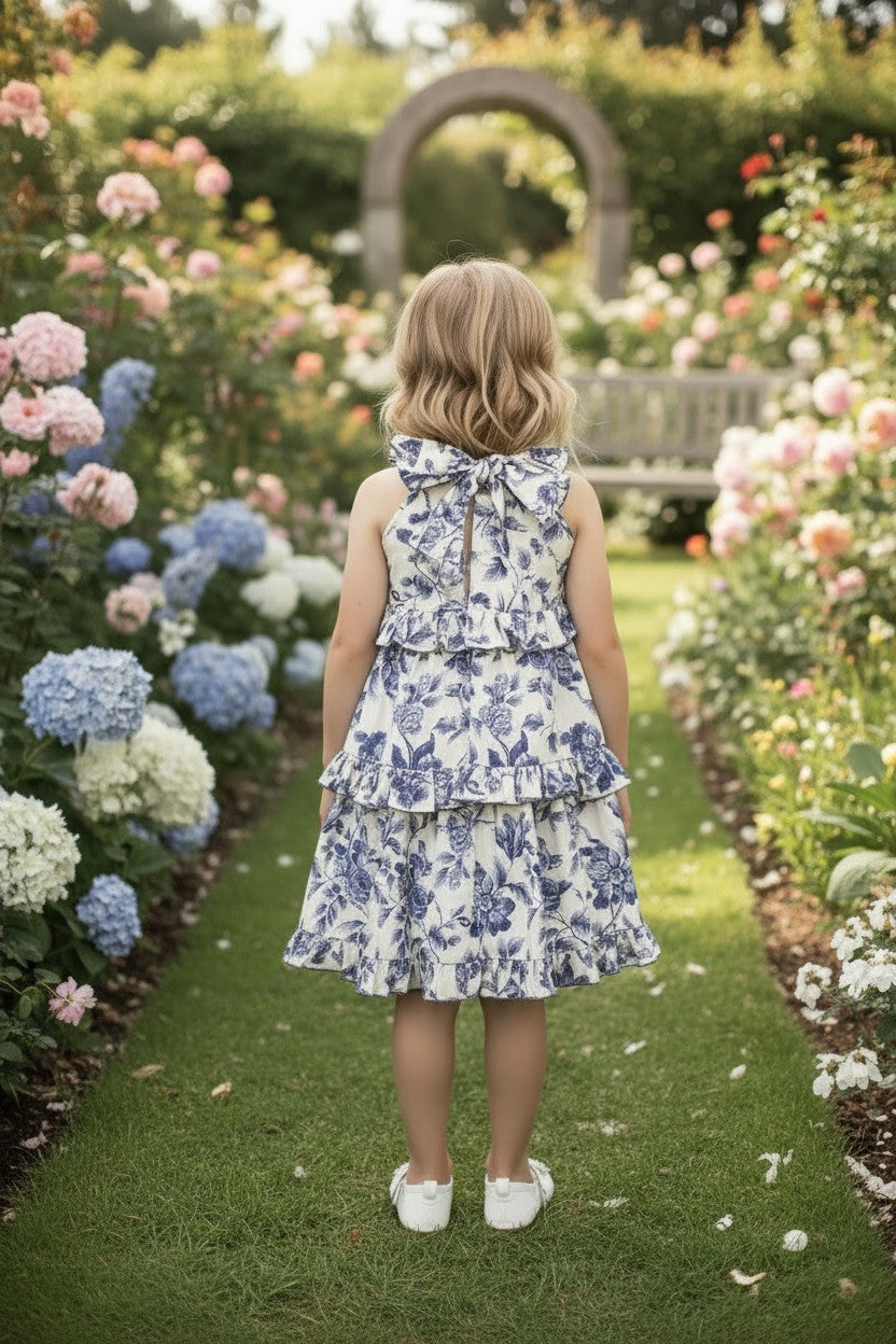 ZOEY DRESS BLUE FLORAL