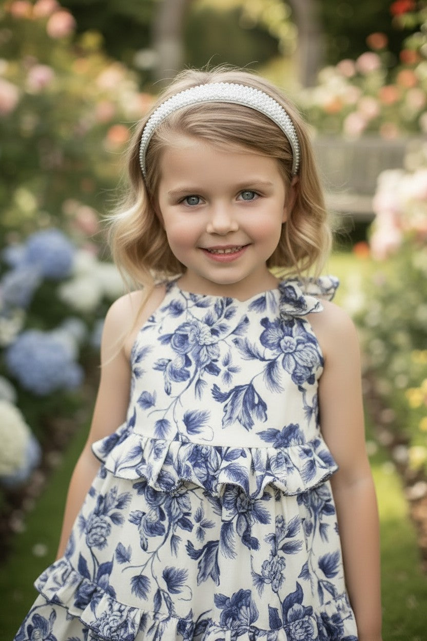ZOEY DRESS BLUE FLORAL