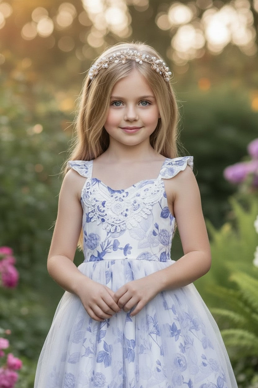 ABBY DRESS BLUE FLORAL