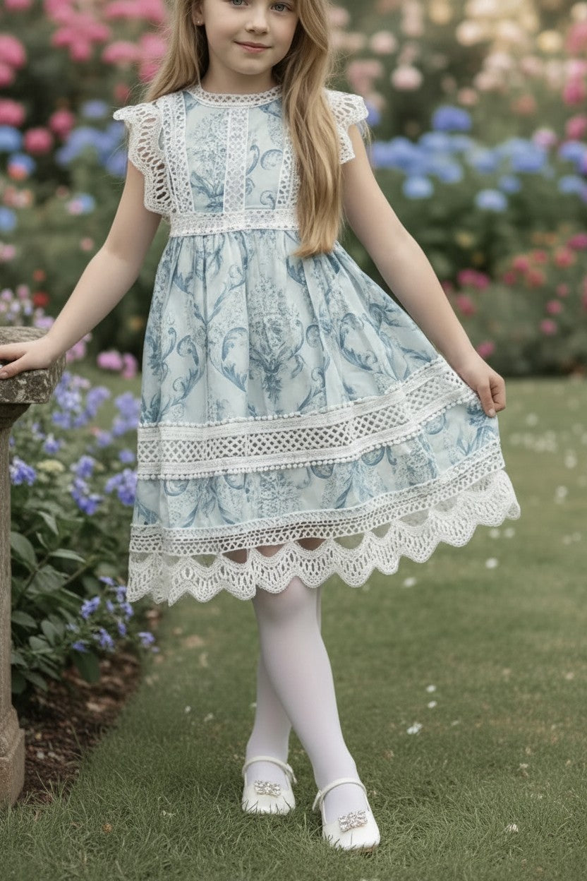 EVERLY DRESS BLUE FLORAL