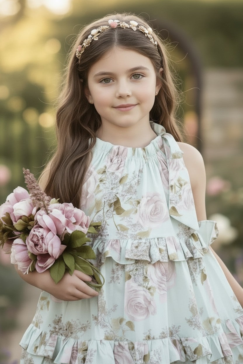 ZOEY DRESS CABBAGE ROSE