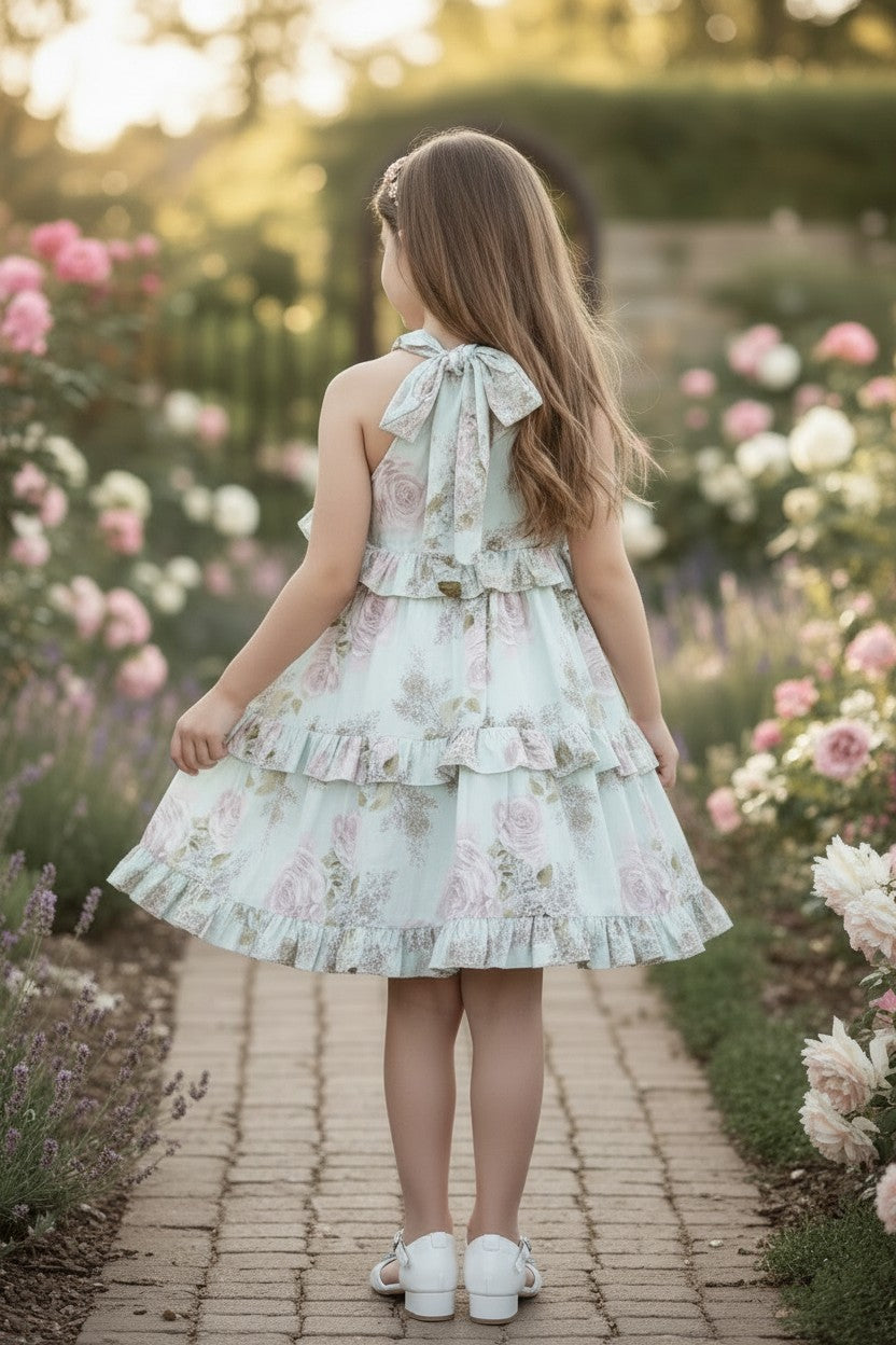 ZOEY DRESS CABBAGE ROSE