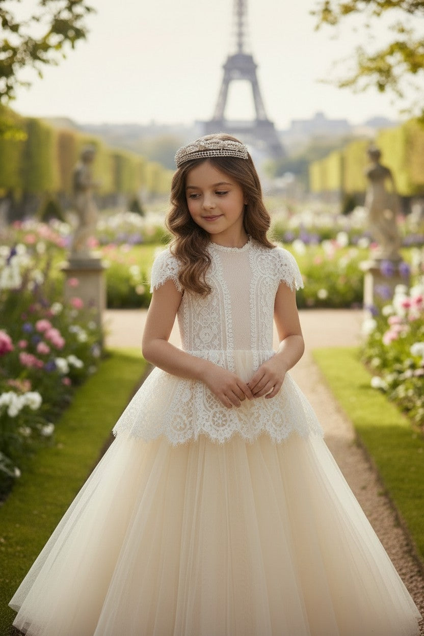 GWENDOLYN GOWN-WHITE/NATURAL