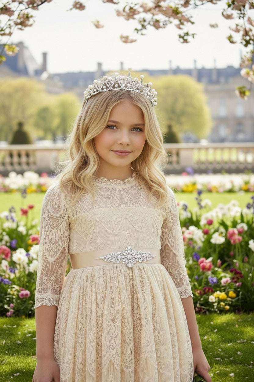 BELLA RAFAELA GOWN & BELT SET BUTTERSCOTCH