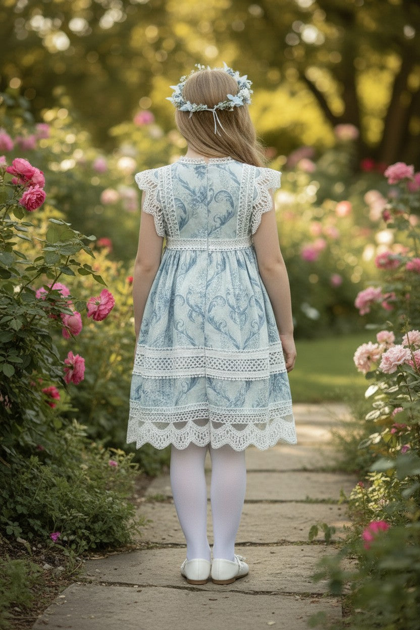 EVERLY DRESS BLUE FLORAL