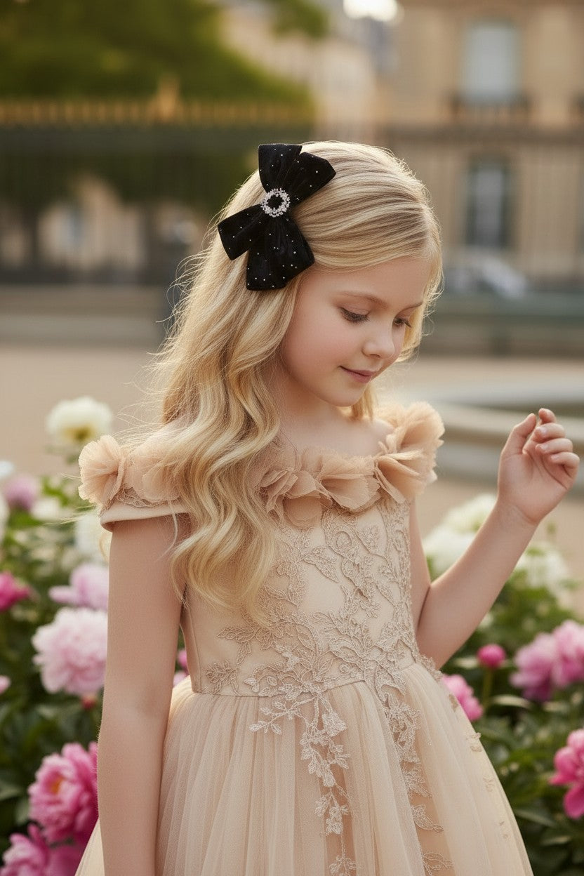 RAYE VELVET BOW BLACK