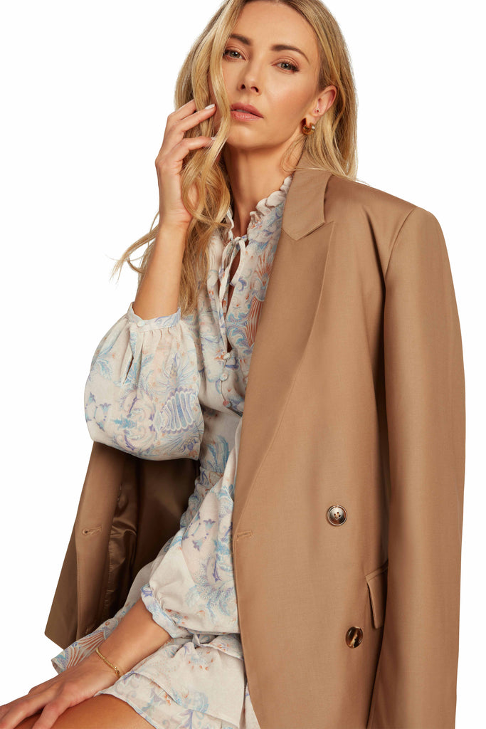 Pulz Sally dress camel