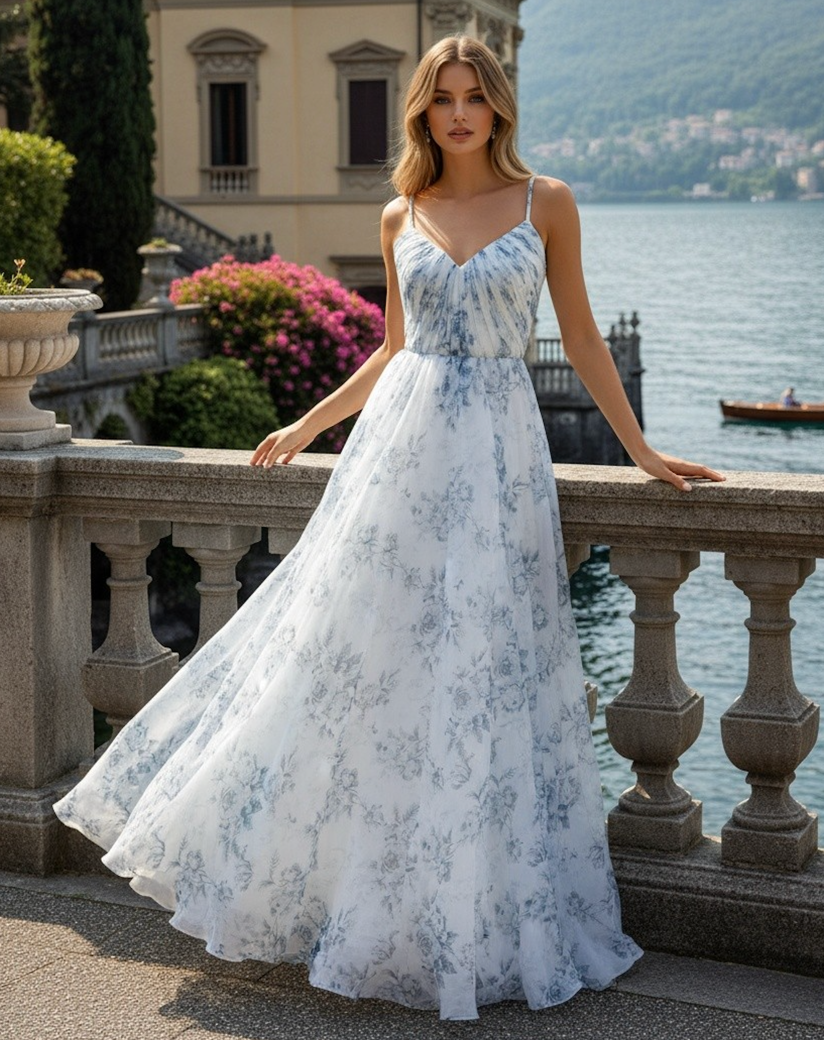 KENLEY GOWN BLUE