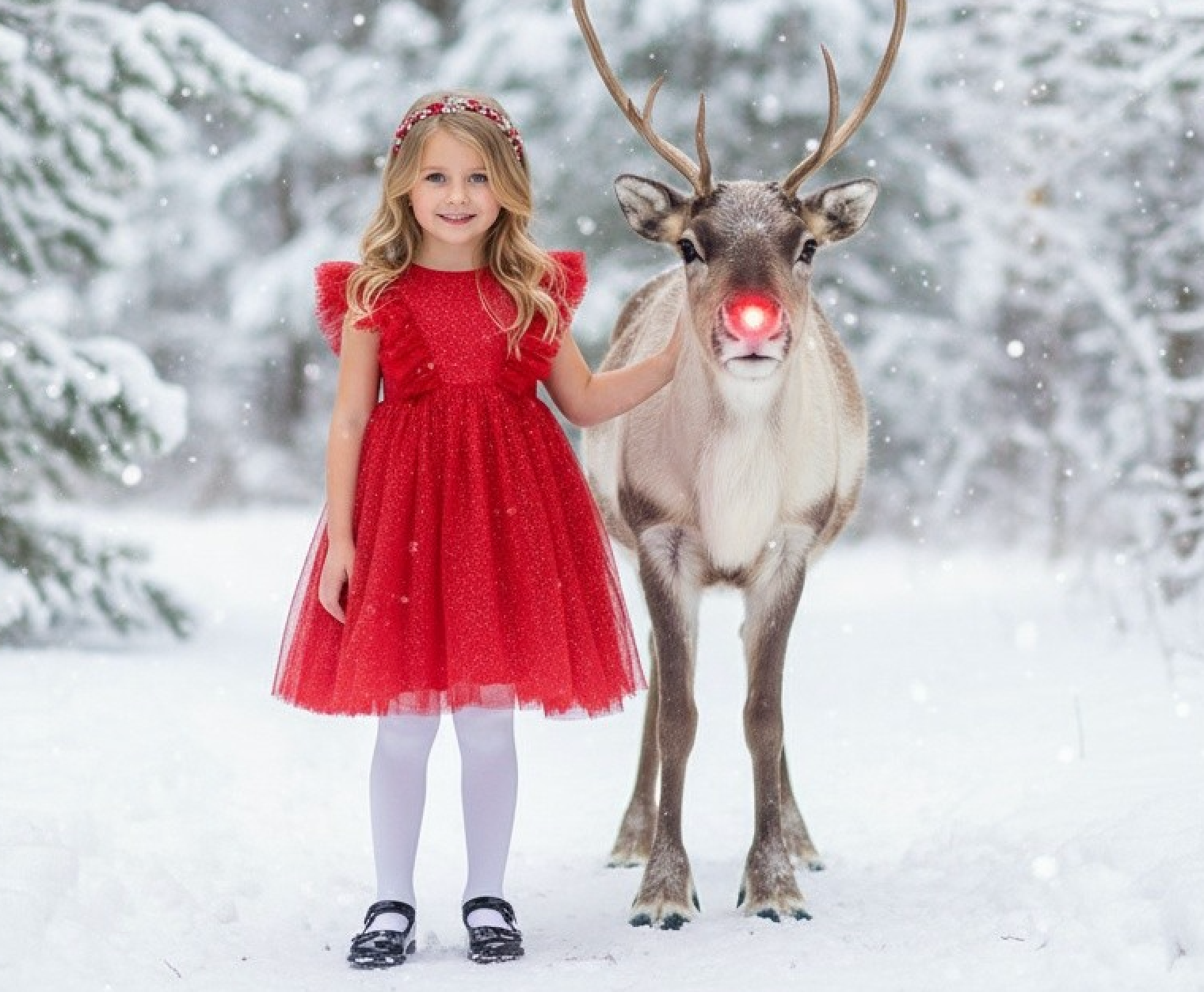 MILLY DRESS SPARKLE CRIMSON