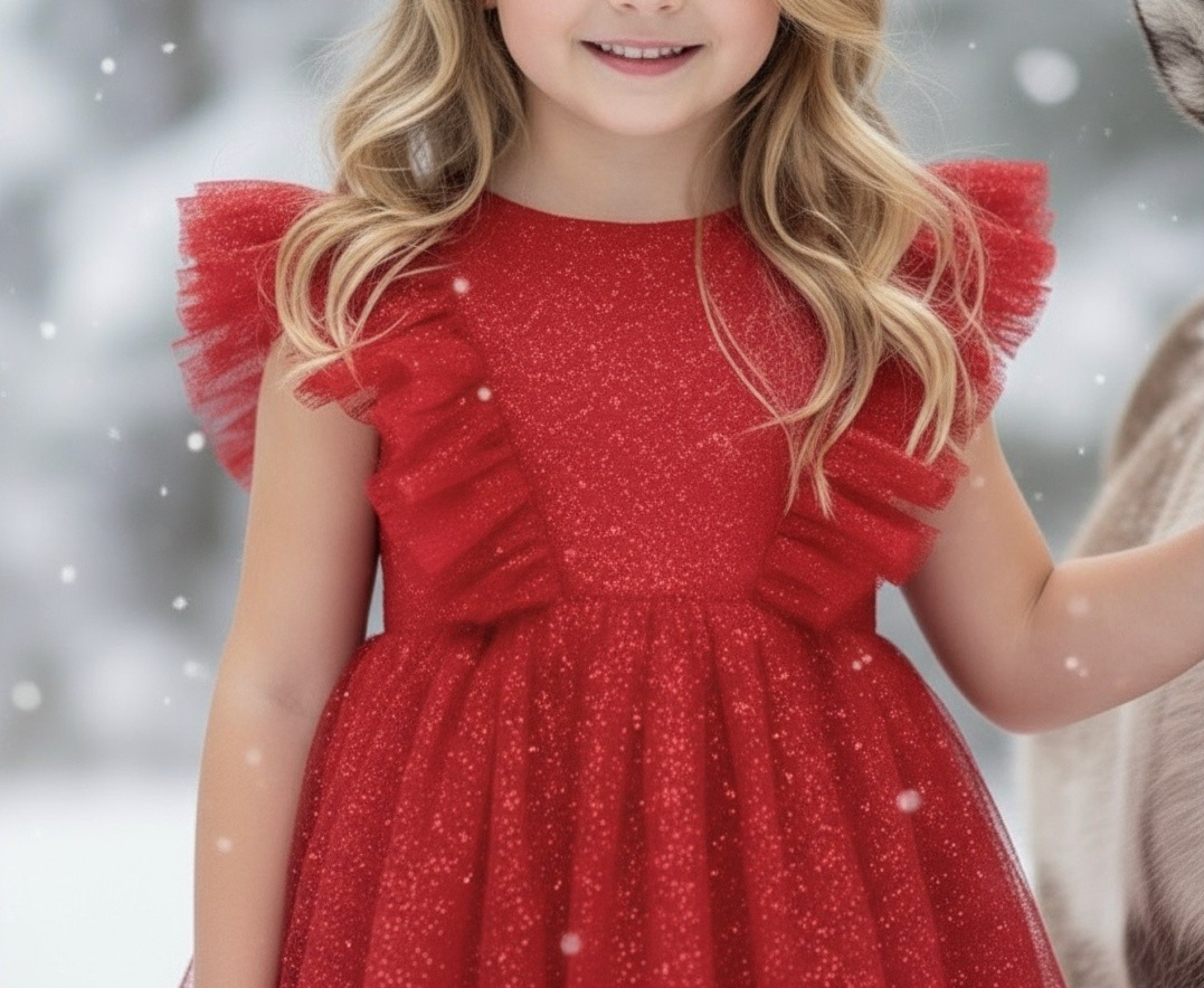 MILLY DRESS SPARKLE CRIMSON