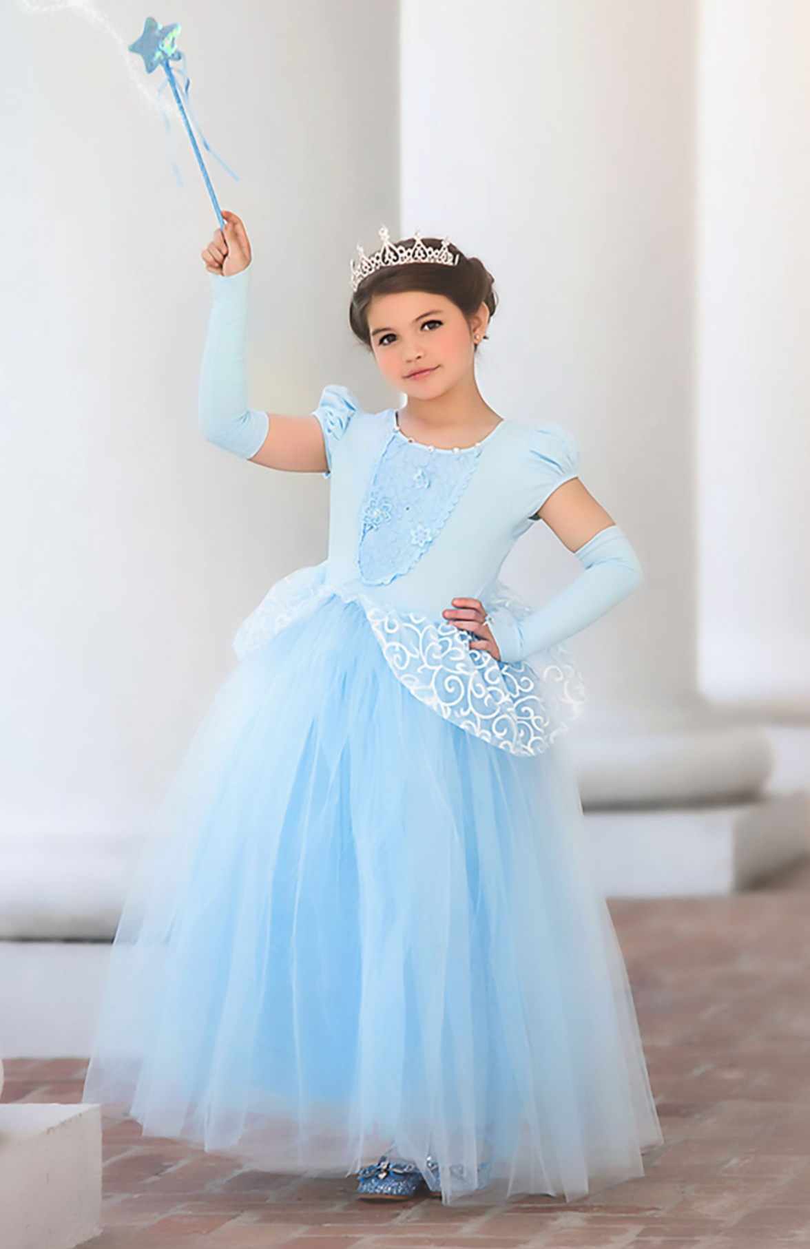 $29.99 DRESS UP SALE PRINCESS ADELINE GOWN & GLOVES SET BLUE
