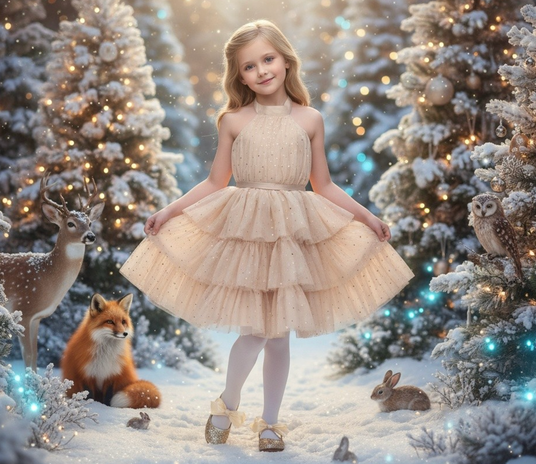 AMEERAH DRESS CHAMPAGNE