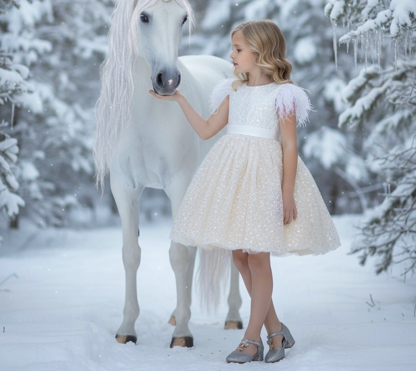 ELIANA DRESS & HAIR BOW SET WHITE