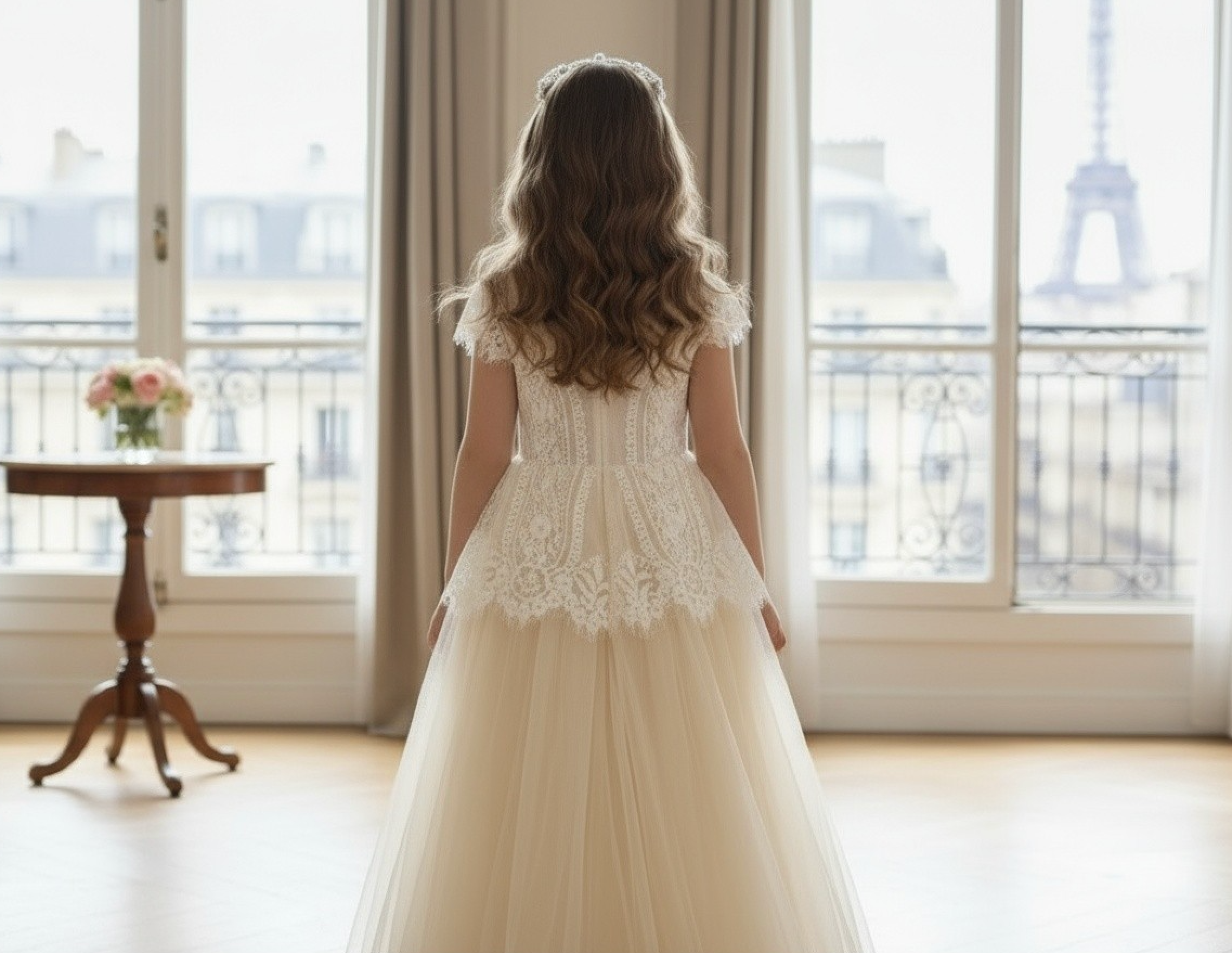 GWENDOLYN GOWN-WHITE/NATURAL