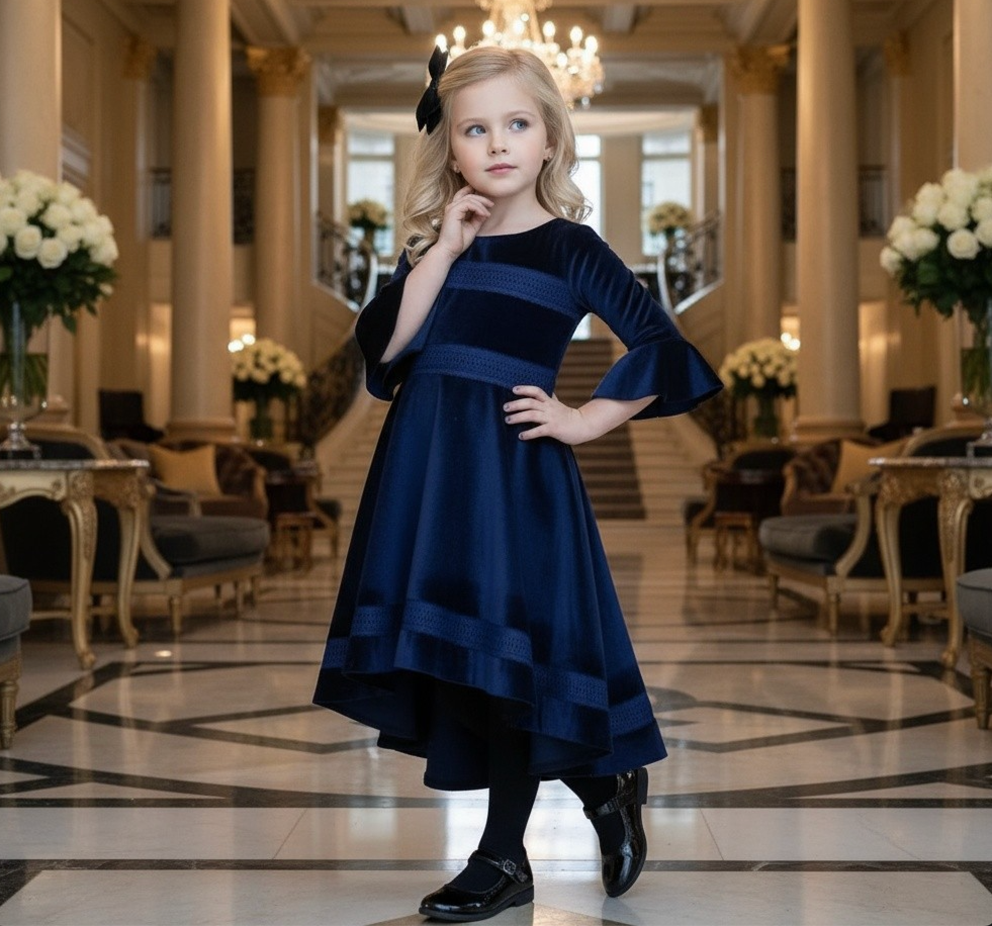 LILY DRESS NAVY
