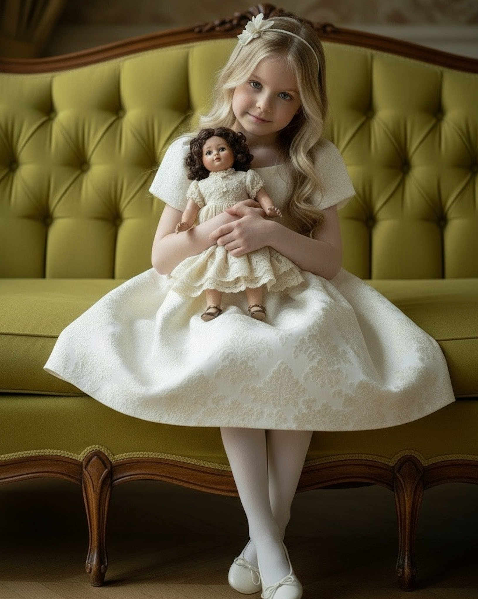 ARIELLE DRESS IVORY JACQUARD