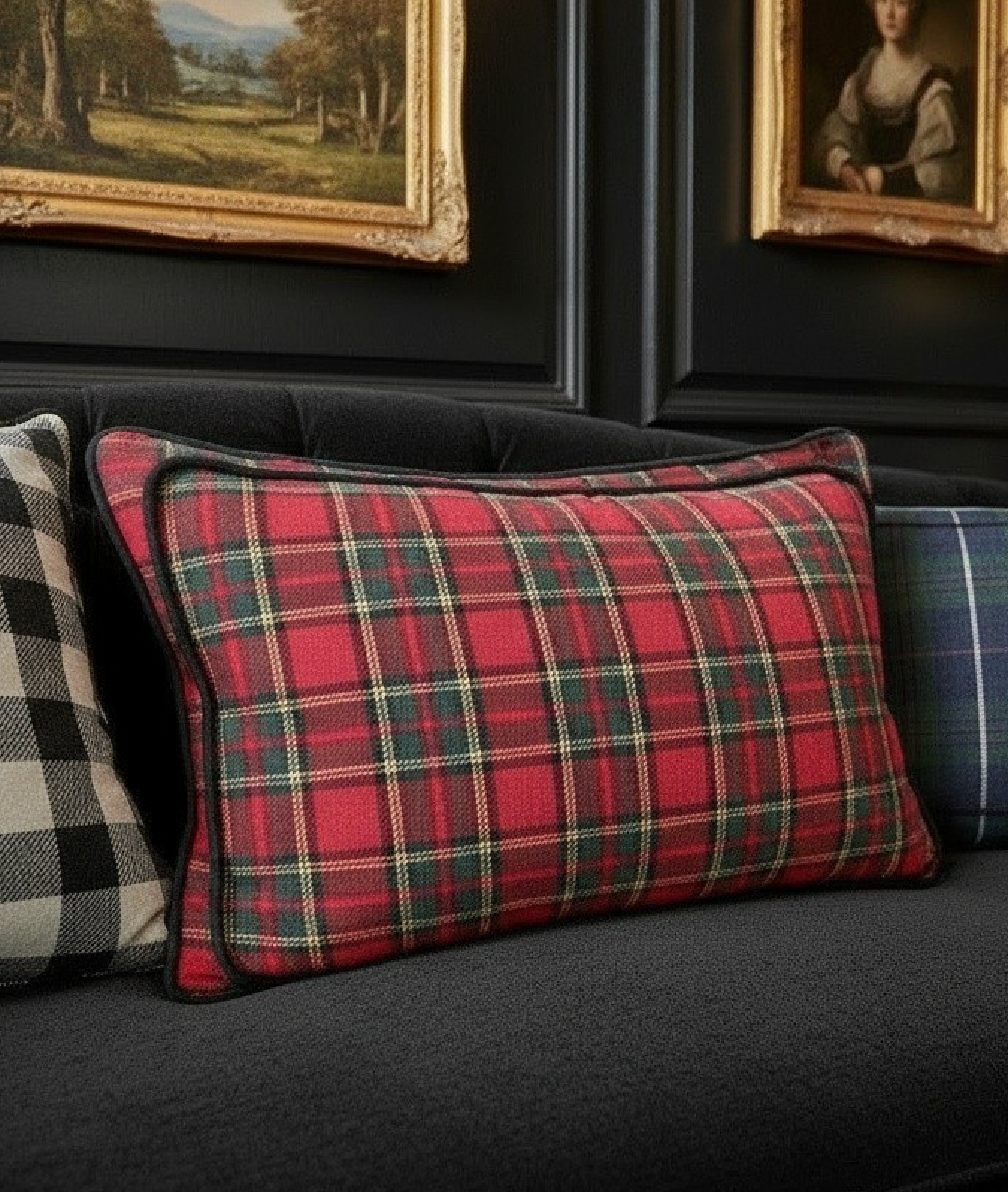 ROYAL STEWART TARTAN BOLSTER PILLOW