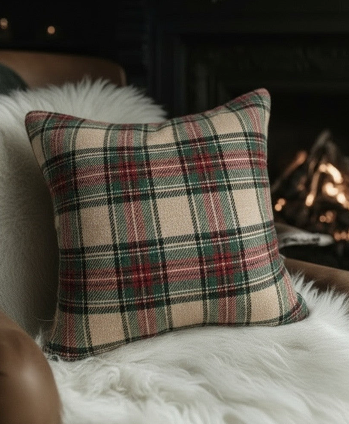 MONTROSE TARTAN PILLOW TAN