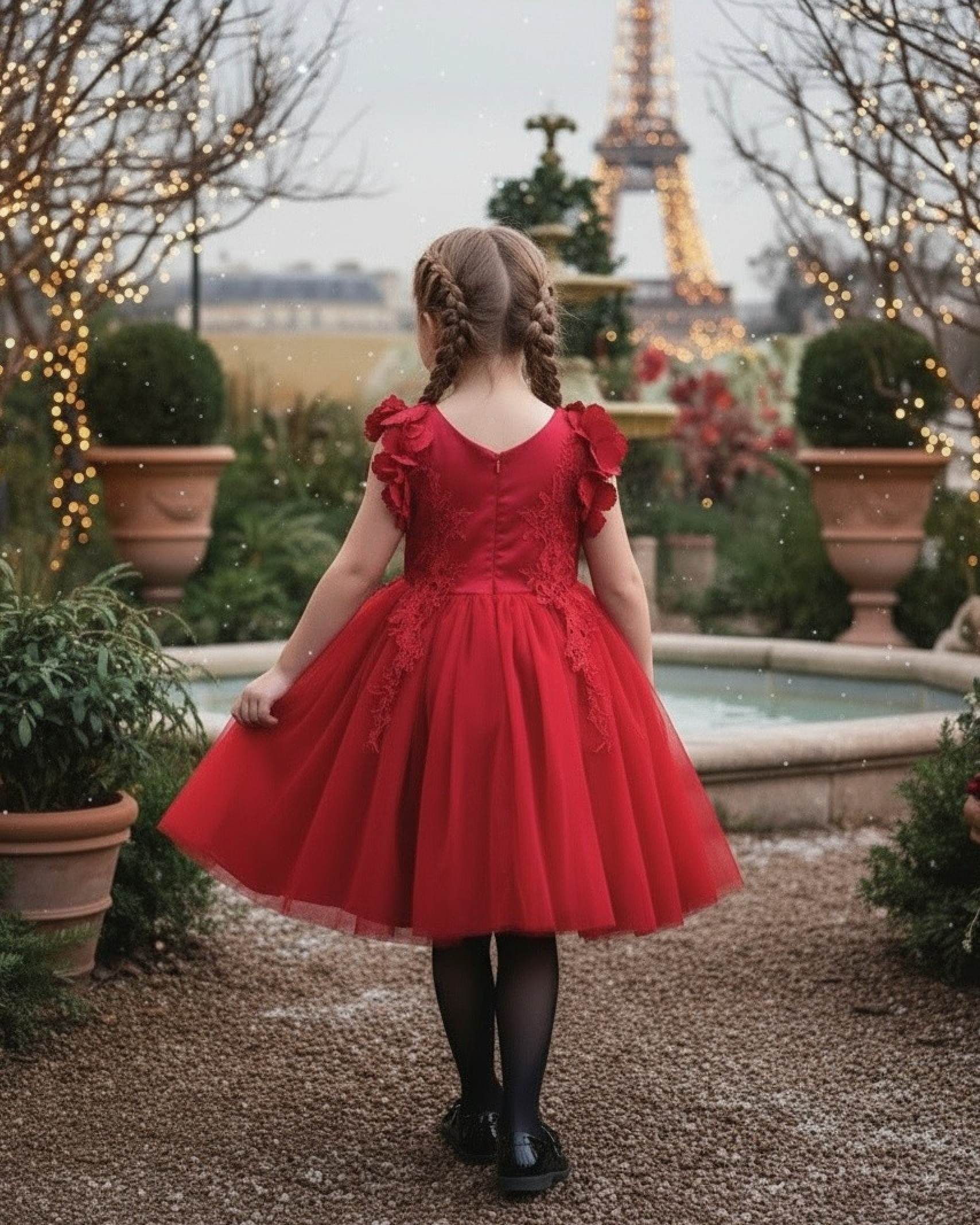 BIANCA DRESS CRIMSON