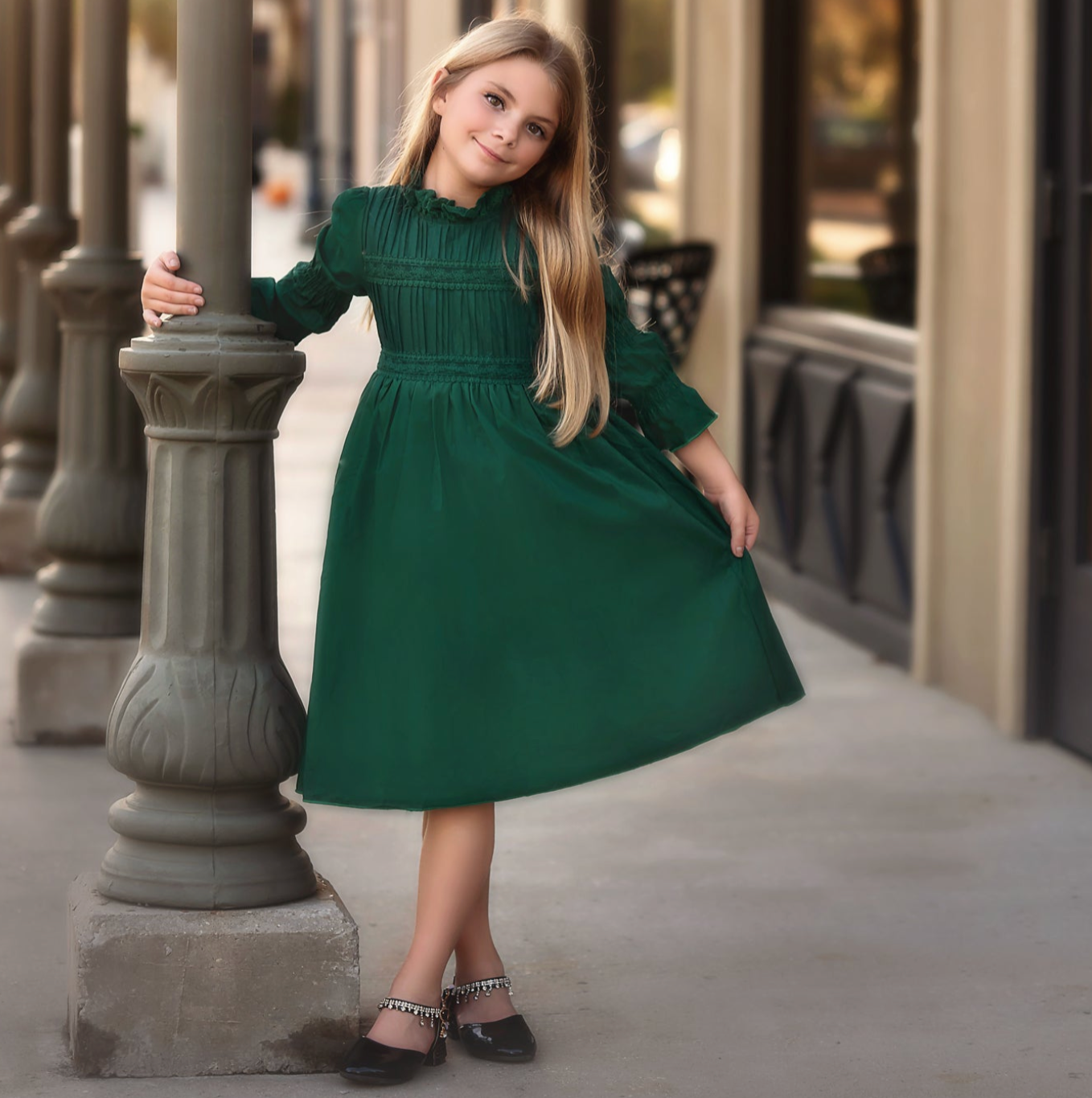 HATTIE DRESS EMERALD