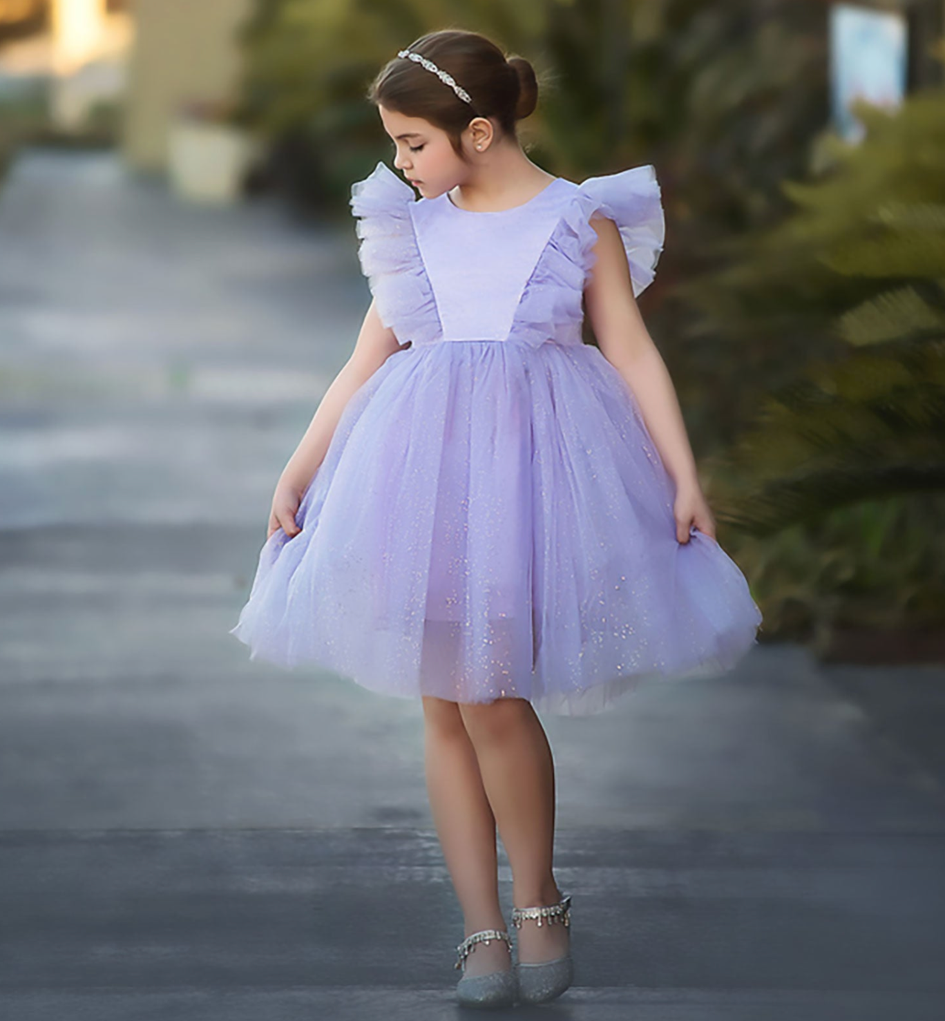 MILLY DRESS SPARKLE LAVENDER