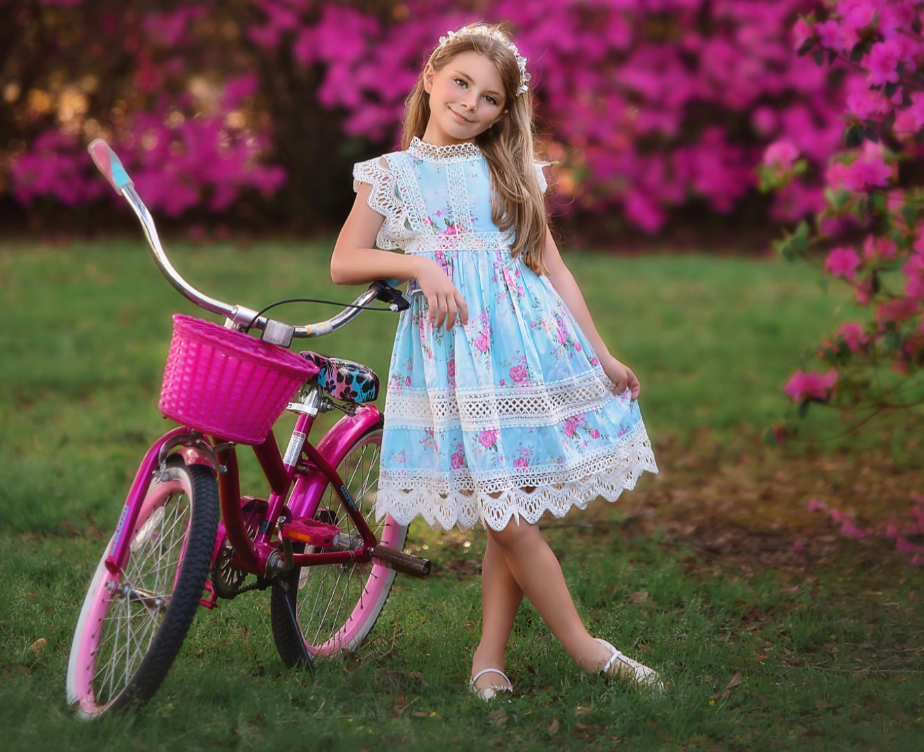 EVERLY DRESS PROVINCIAL BLEU FLORAL