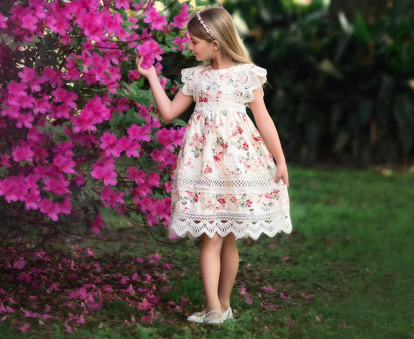 EVERLY DRESS IVORY FLORAL