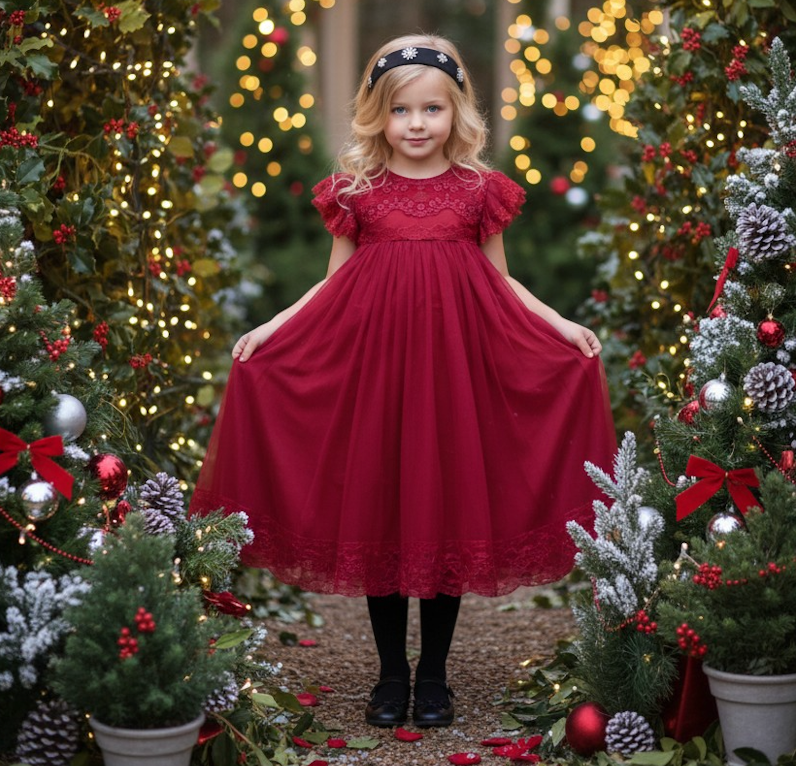 ADRIANA DRESS CRIMSON