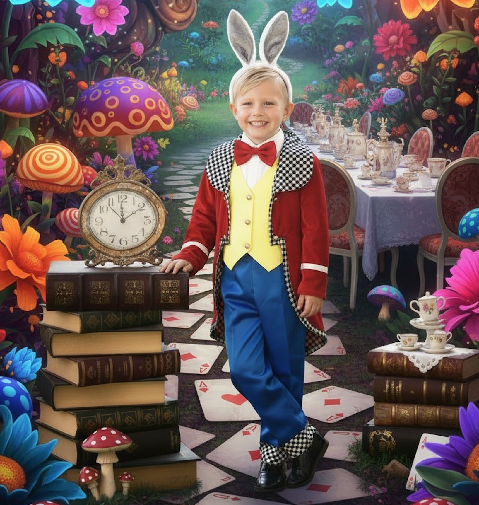 WHITE RABBIT 4PC. COSTUME