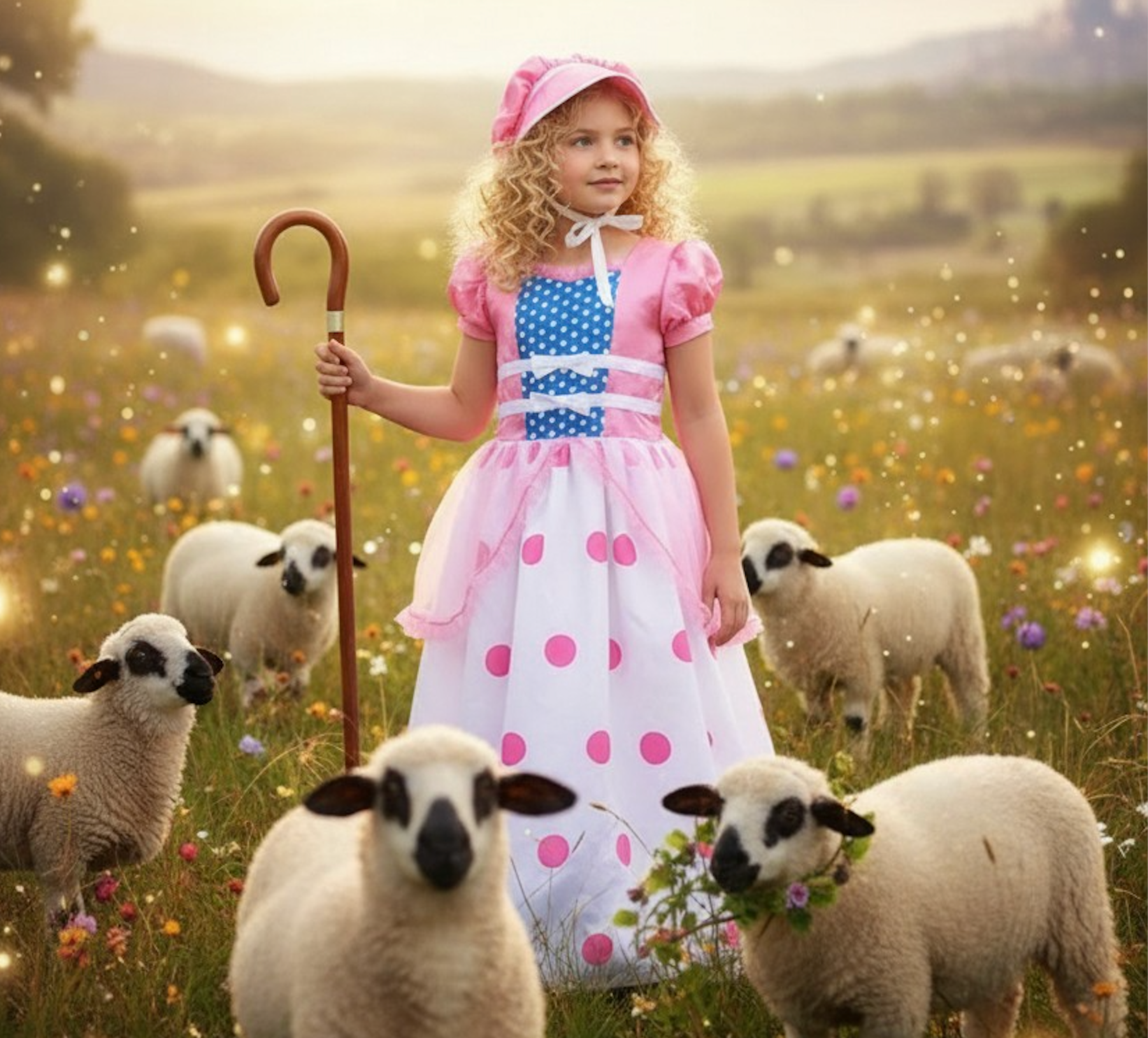 BO PEEP GOWN & BONNET SET