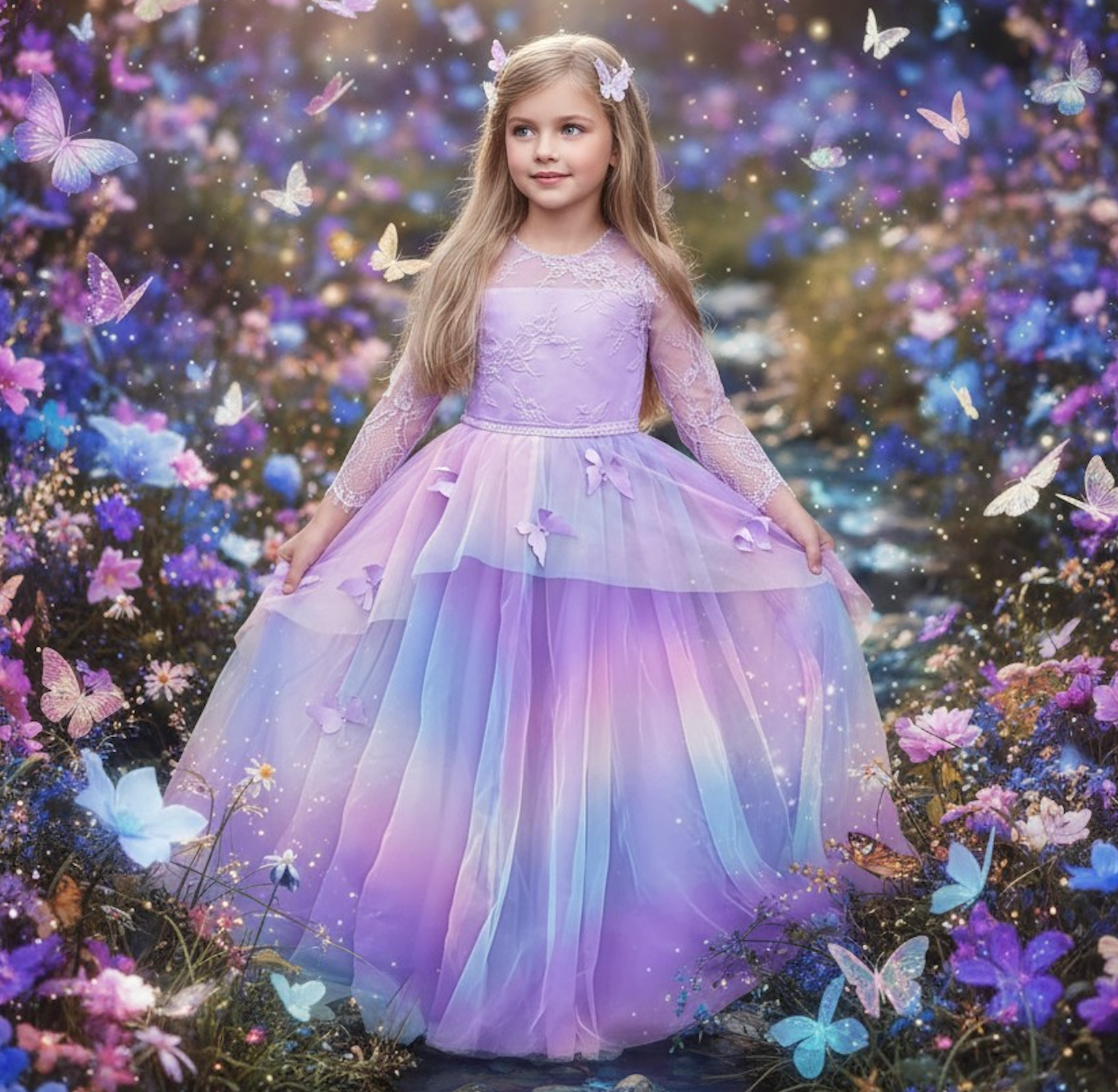 MARIPOSA GOWN WATERCOLORS