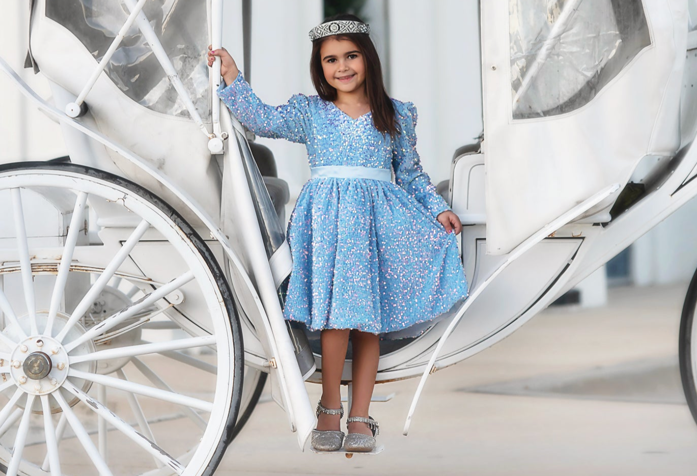 EMMA SEQUIN DRESS BLUE