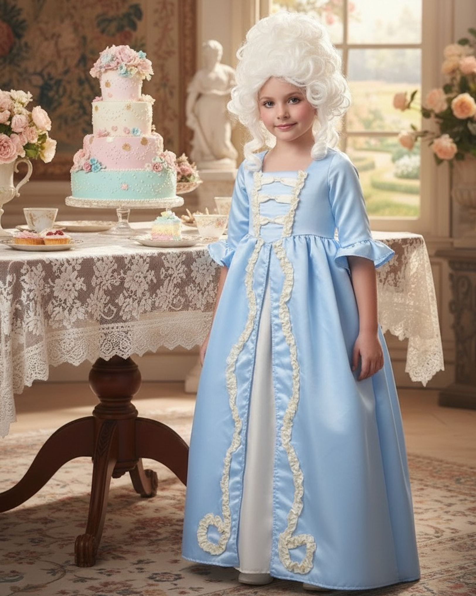 MARIE ANTOINETTE GOWN BLUE