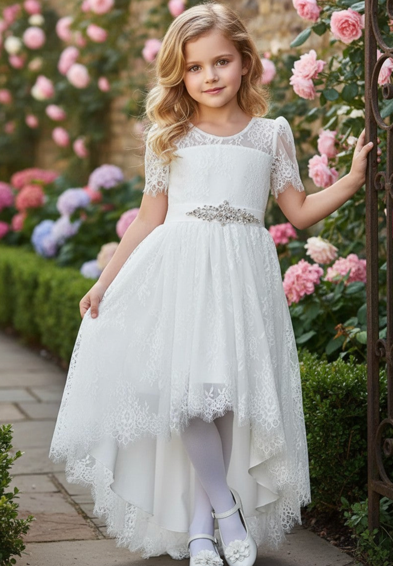 AINSLEY DRESS & BELT SET WHITE