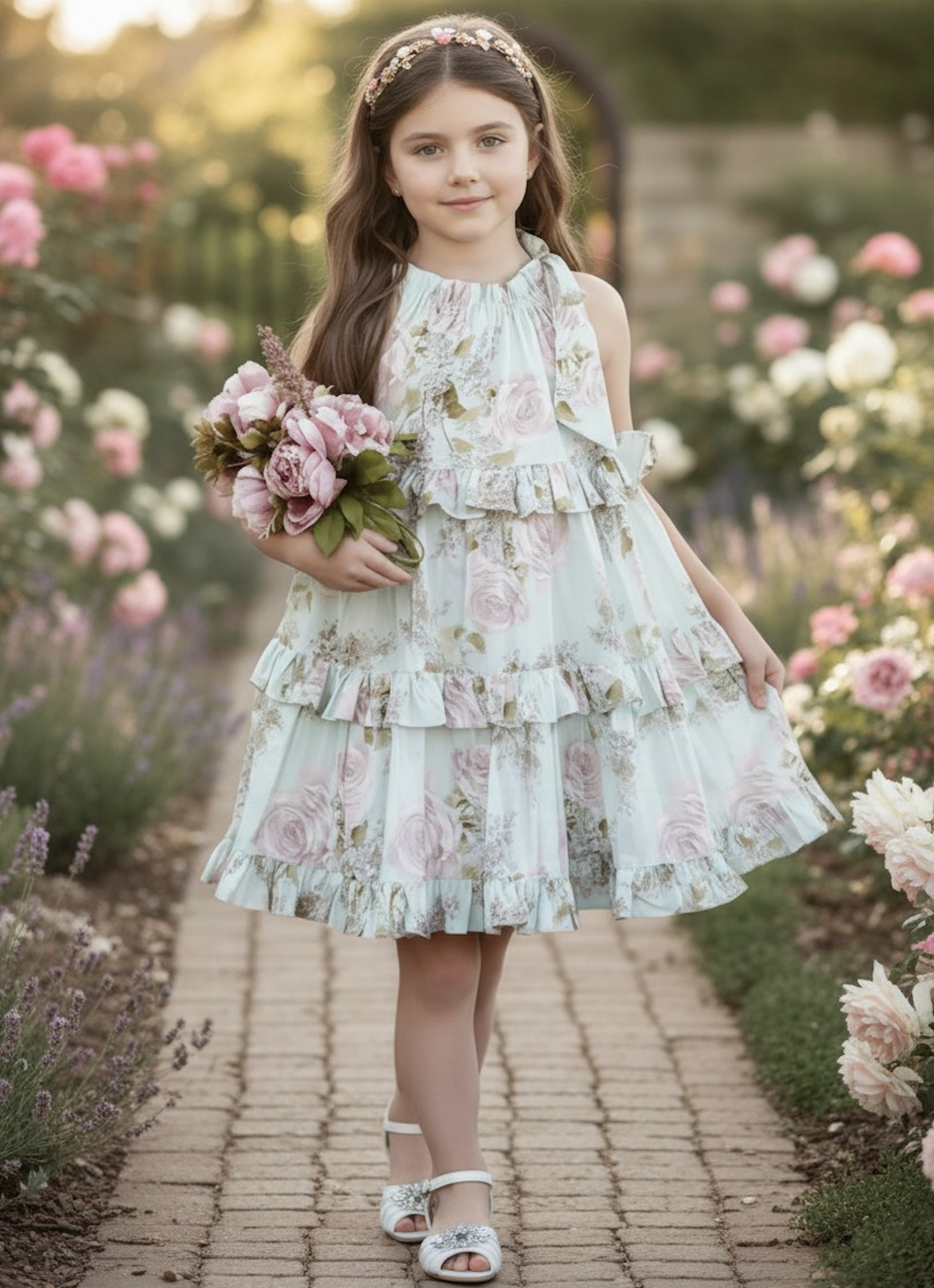 ZOEY DRESS CABBAGE ROSE