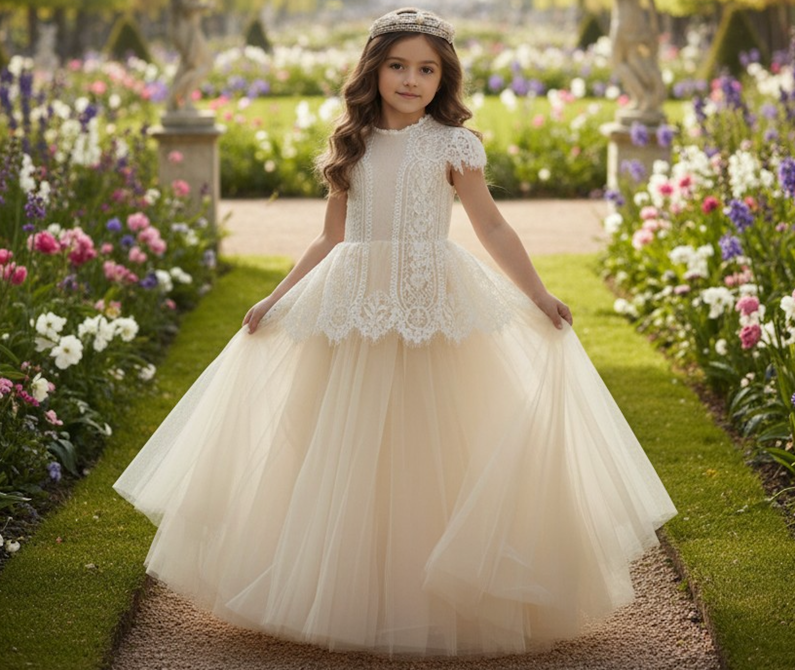 GWENDOLYN GOWN-WHITE/NATURAL