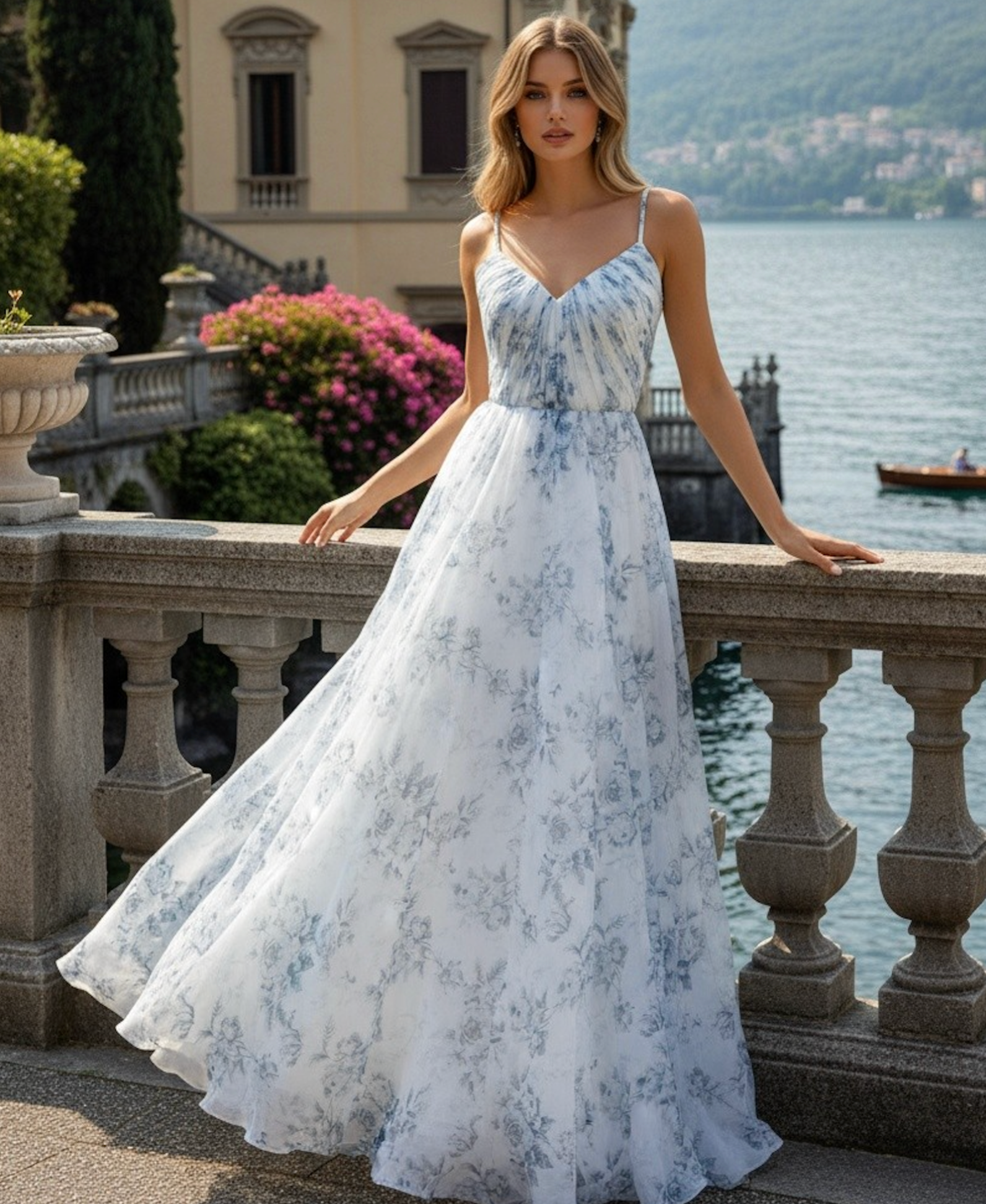 KENLEY GOWN BLUE