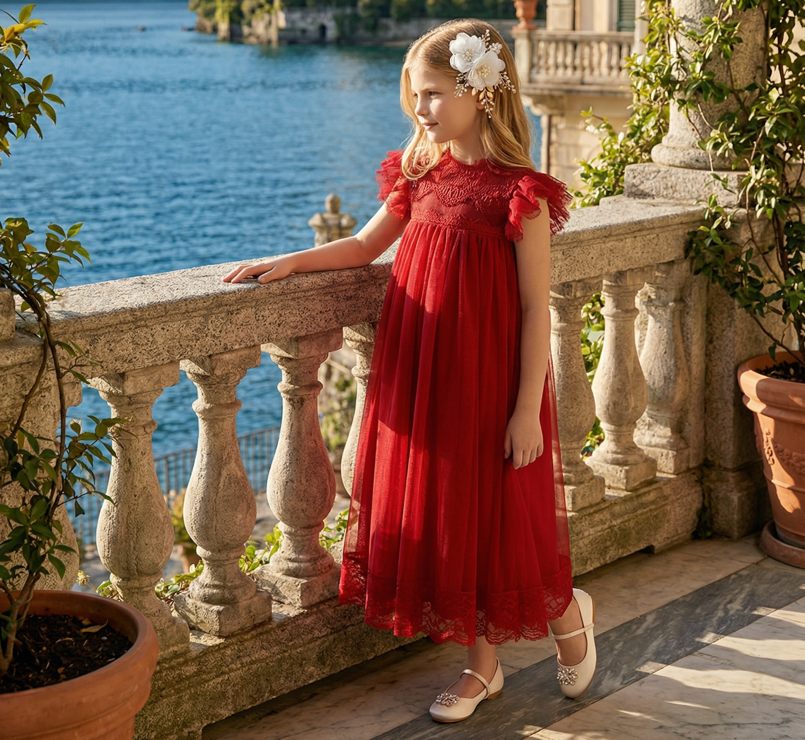 ADRIANA DRESS CRIMSON