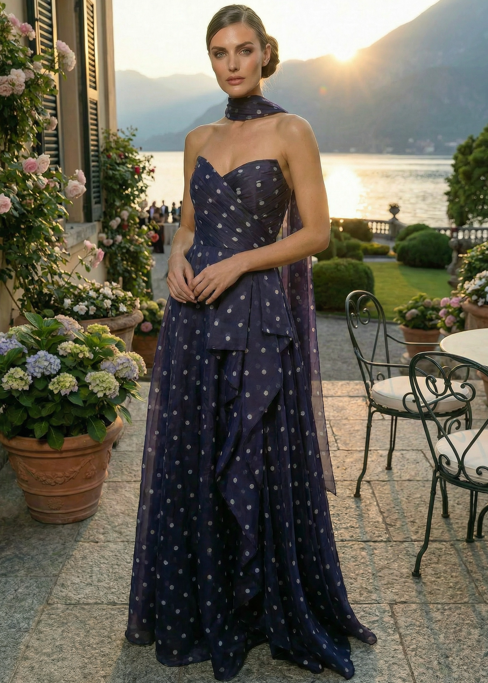 WINIFRED GOWN & SCARF SET